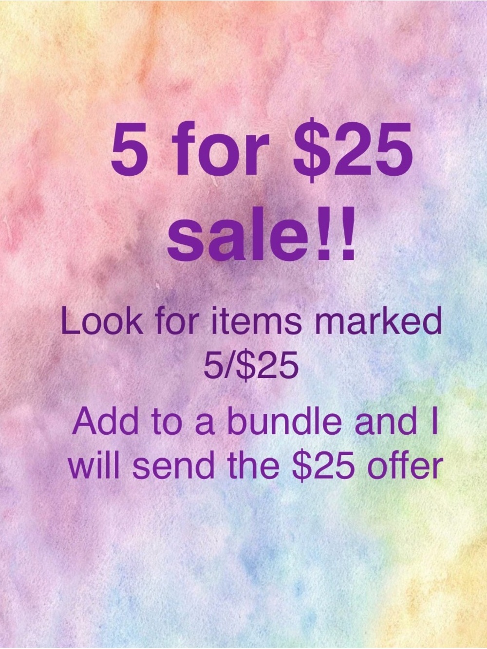 5/$25 sale